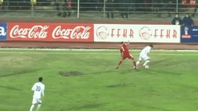 Спорт. Футбол. Мирлан Мурзаев в игре со сборной Иордании. смотреть онлайн