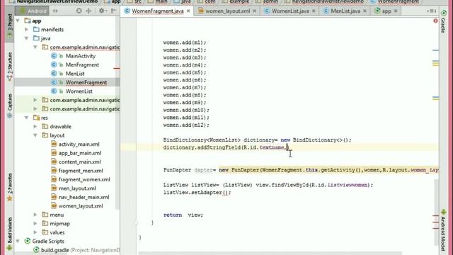Navigation Drawer With Navigation Activity + listView смотреть онлайн