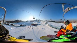 360 View from the Nanshan snow park ski lift.