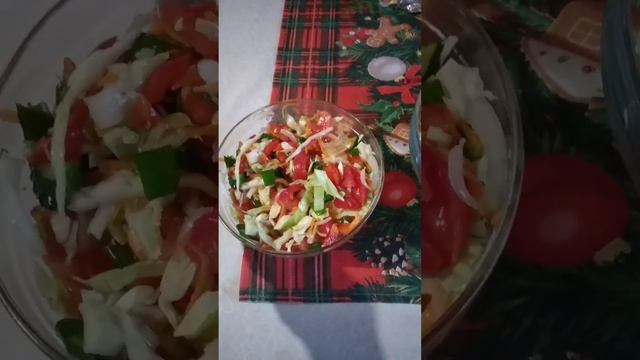 Вкусные овощные лёгкие салатики.По домашнему- вкусно. #vlog #татьяниндом #салатыизакуски #video