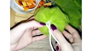 не выбрасывай мочалку!!!!!!! вторая жизнь старой #мочалки !!!!!!! из одной мочалки вышло пять штук!