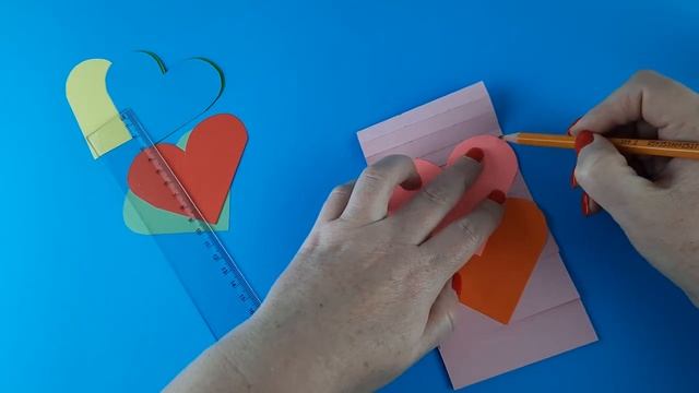Как сделать открытку / Открытка с сердечками / Валентинка / Как сделать Валентинку смотреть онлайн