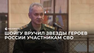 Шойгу вручил звезды Героев России участникам СВО
