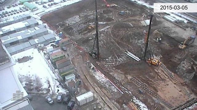 Ход строительства ЖК «Ленинградский», корп. 1 и 2 (декабрь 2014 - май 2015) смотреть онлайн