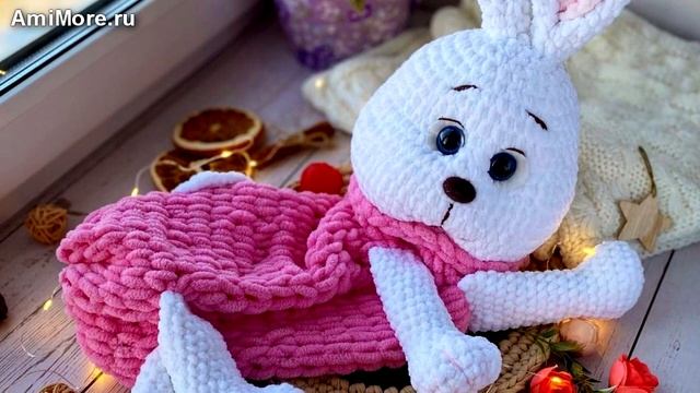 Амигуруми: схема Пижамница зайка. Игрушки вязаные крючком - Free crochet patterns.