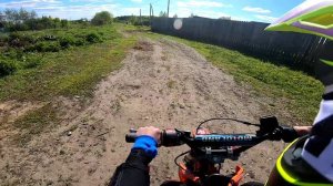 в 7 лет на детском питбайке 2й выезд, часть1 MotoLand CRF 10 (70cc AT)