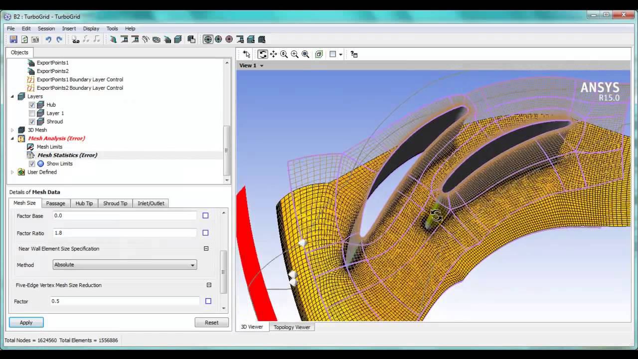 Использование ATM шаблонов для построения сетки в Ansys TuroGrid