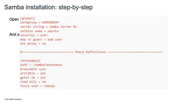 samba installation and configuration: step-by-step #ibm #linux смотреть онлайн