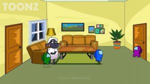 AMONG US & WOOLIE vs The Man From The Window & Amanda The Adventurer | Toonz Animation
