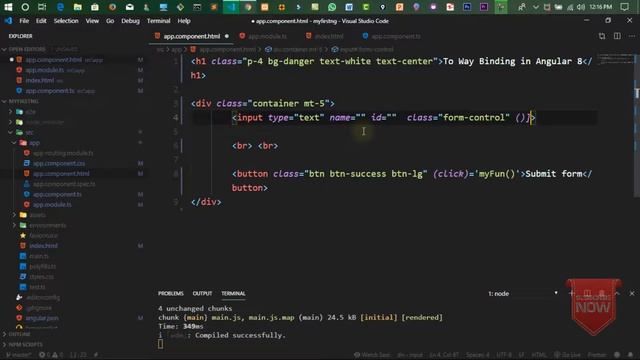 Angular 8 Tutorial - Part 11 -  Two Way Data Binding in Angular 8