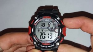 How to set time Q&Q digital watch M146J003Y - quick manual