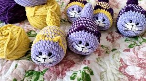 Вяжу много одинаковых игрушек. Вязаные котики.