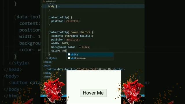 Tooltip Using Only HTML & CSS #htmlcss #cssAnimation #tooltip