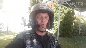 Honda Goldwing 1500 на автомобильном колесе.