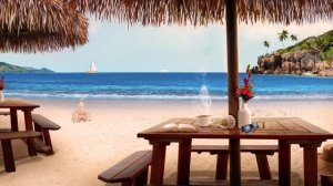 Beach Cafe Ambience: tropical music, ocean waves, & no worries!