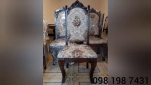 Обеденный стул с резными элементами из натурального дерева мягкий