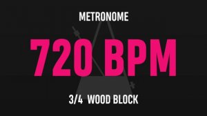 720 BPM 3/4 - Best Metronome (Sound : Wood block)