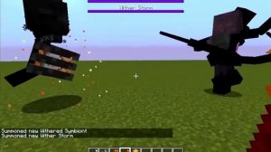 Wither Symbiont battles with wither storm in Minecraft || wither storm dead !??
