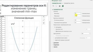 Как построить график в Excel ► степенной функции