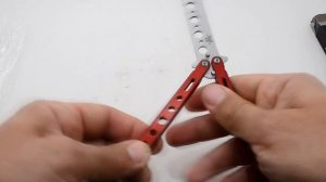 Балисонг Banchmade training Red - тренировочный нож бабочка