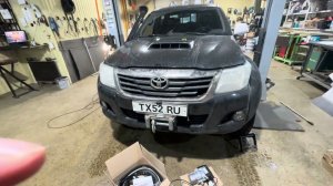 Toyota Hilux установка предпускового подогревателя (часть 1)