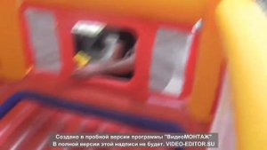 Батут Intex  Надуваем батут и прыгаем,  игра для детей