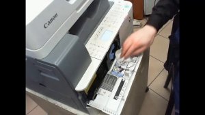 Как заменить картридж на Canon IR 1435 IF.