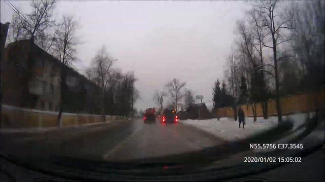 Driving in Moscow agglomeration: Власьево - Одинцово 02/01/2020 (timelapse 4x)