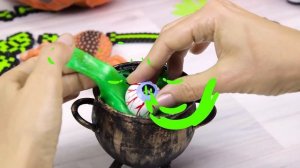 5 DIY Поделки на Хэллоуин своими руками 2021 страшные Слаймы и Пранки для Halloweena