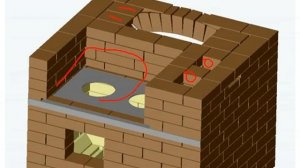 Отопительно варочная печь с камином