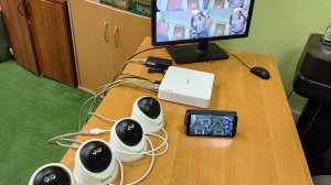 Комплект видеорегистратор HiWatch + 4 камеры для помещений Tiandy 4Мп с микрофонами