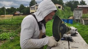 Ремонт триммера своими руками. Нож для лески из шпателя