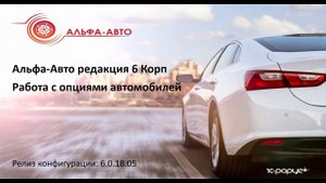 Альфа-Авто 6: Работа с опциями автомобилей