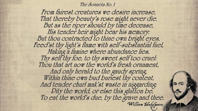 No 1 | The Sonnets by William Shakespeare Audiobook смотреть онлайн