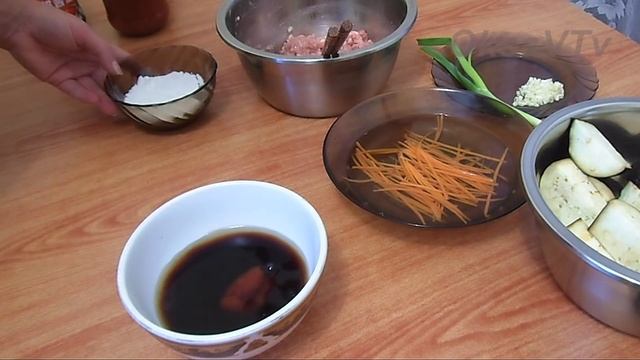 Китайские фонарики из баклажанов(灯笼茄子酿肉).Китайская кухня.