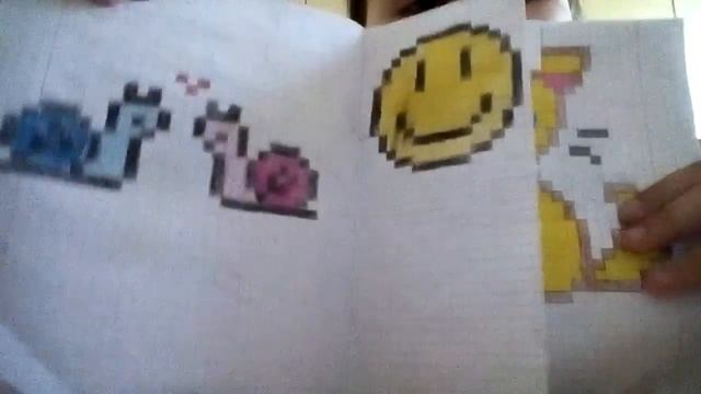 Обзор моей тетради рисования по клеточкам смотреть онлайн