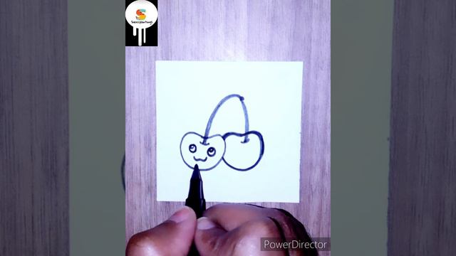 Cute apple drawing || easy drawing idea's || art studio || wowart (Shaherin Art Gallery)