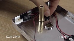 KLUDI  установка электронного смесителя скрытого монтажа для раковины ZENTA