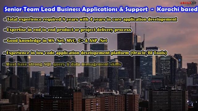 Now Hiring | Senior Team Lead Business Applications & Support | Apply Now