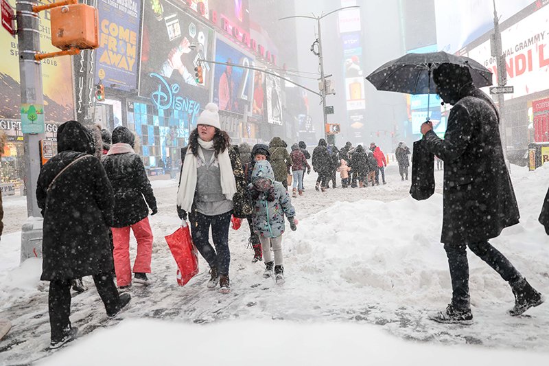 Восточное побережье США накрыл мощный снегопад / События на ТВЦ