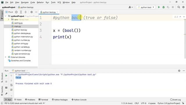 Python Boolean (bool)  - Tamil | Python Topic Wise Course