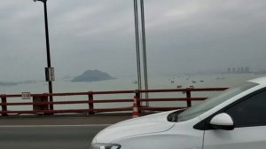 Humen Bridge Crossing Over Pearl River Estuary 2019 虎门中国