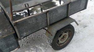 Прицеп для мотоблока, самосвальный. Своими руками.