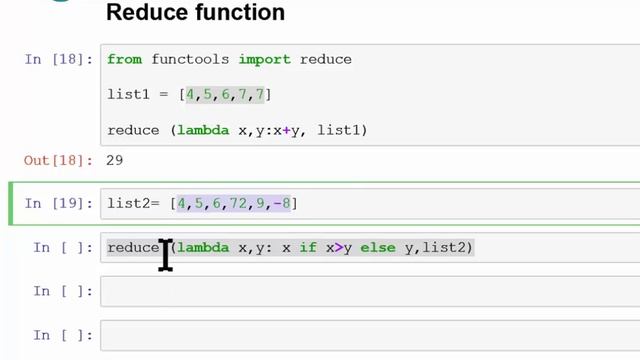 Reduce function in Python