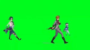 Танцы на зелёном фоне