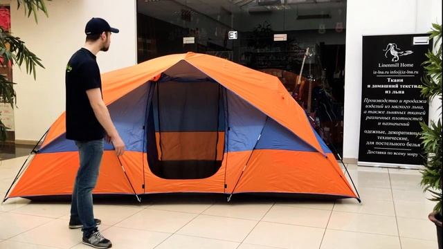 Палатка с тамбуром, 4-6 местная, 1100. смотреть онлайн