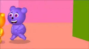 Mega Gummy bear building toy house finger family rhymes for kids Gummibear fun toys cartoon