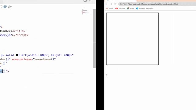 JS DOM Streak 21 | Mouse events in javascript | Javascript DOM | Document API
