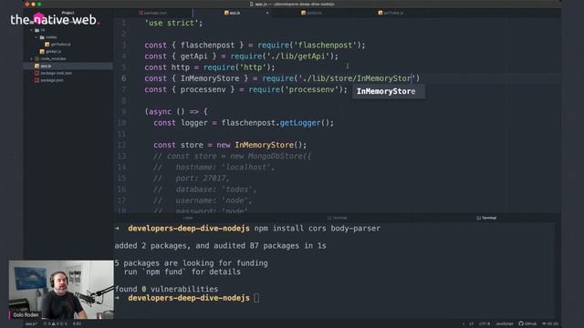 Node.js lernen: Eine Einführung in 100 Minuten // deutsch смотреть онлайн