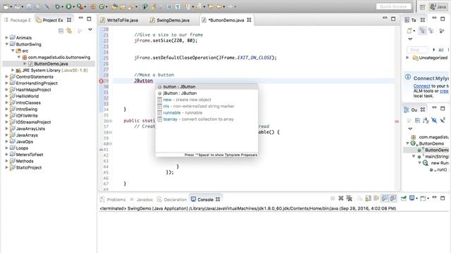 046 Layout Manager and Buttons Java Swing JButton Class смотреть онлайн